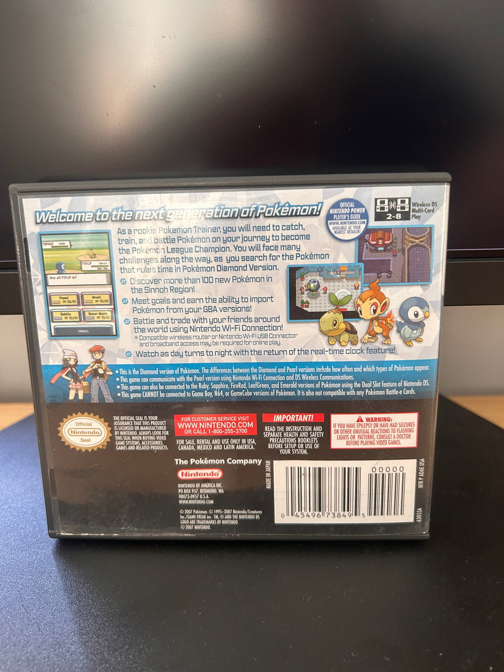 Pokemon Diamond Version (Nintendo DS) Authentic Complete W/Inserts NTR-ADAE-USA