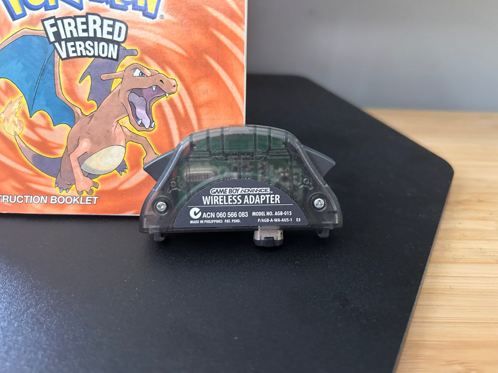 Pokemon Fire Red GBA Gameboy Aus PAL - Cartridge, Manual, Wireless Adapter