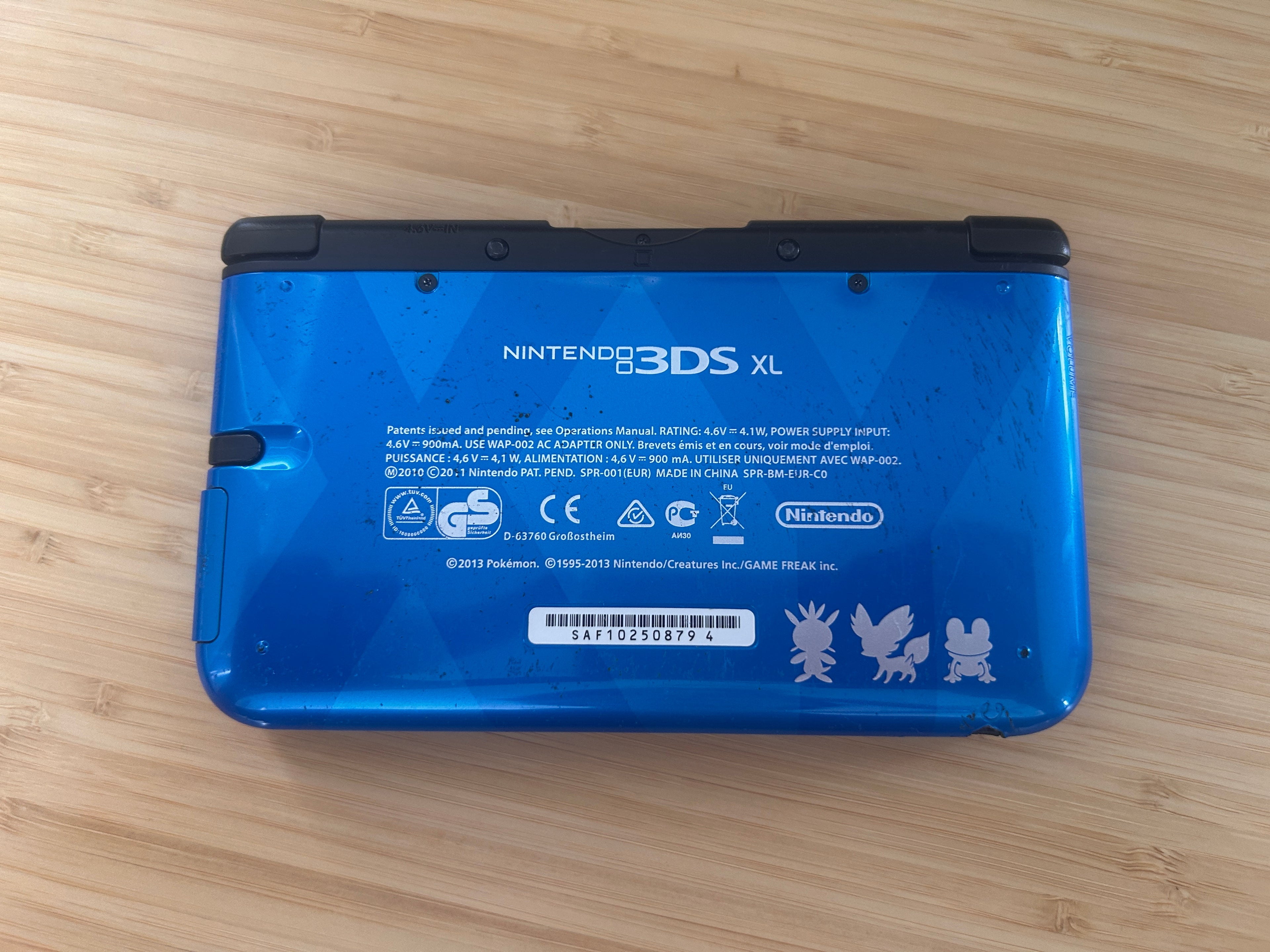 Nintendo 3DS XL Console Pokemon XY Xerneas Yveltal PAL Blue Read Description