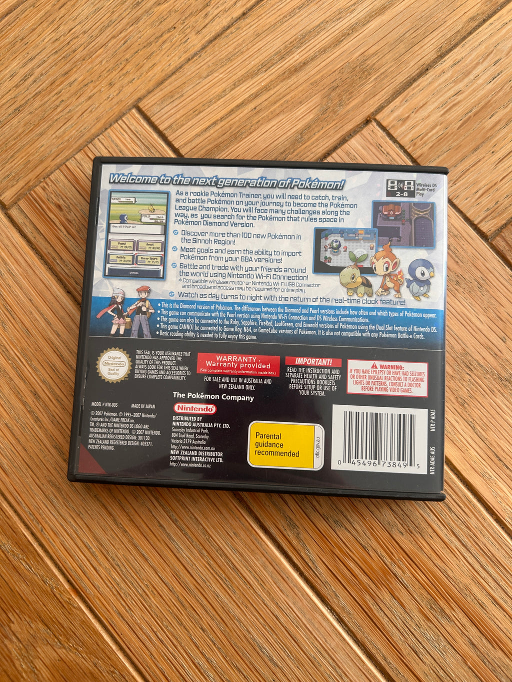 Pokemon Diamond Version Nintendo DS PAL AUS Complete Tested Genuine