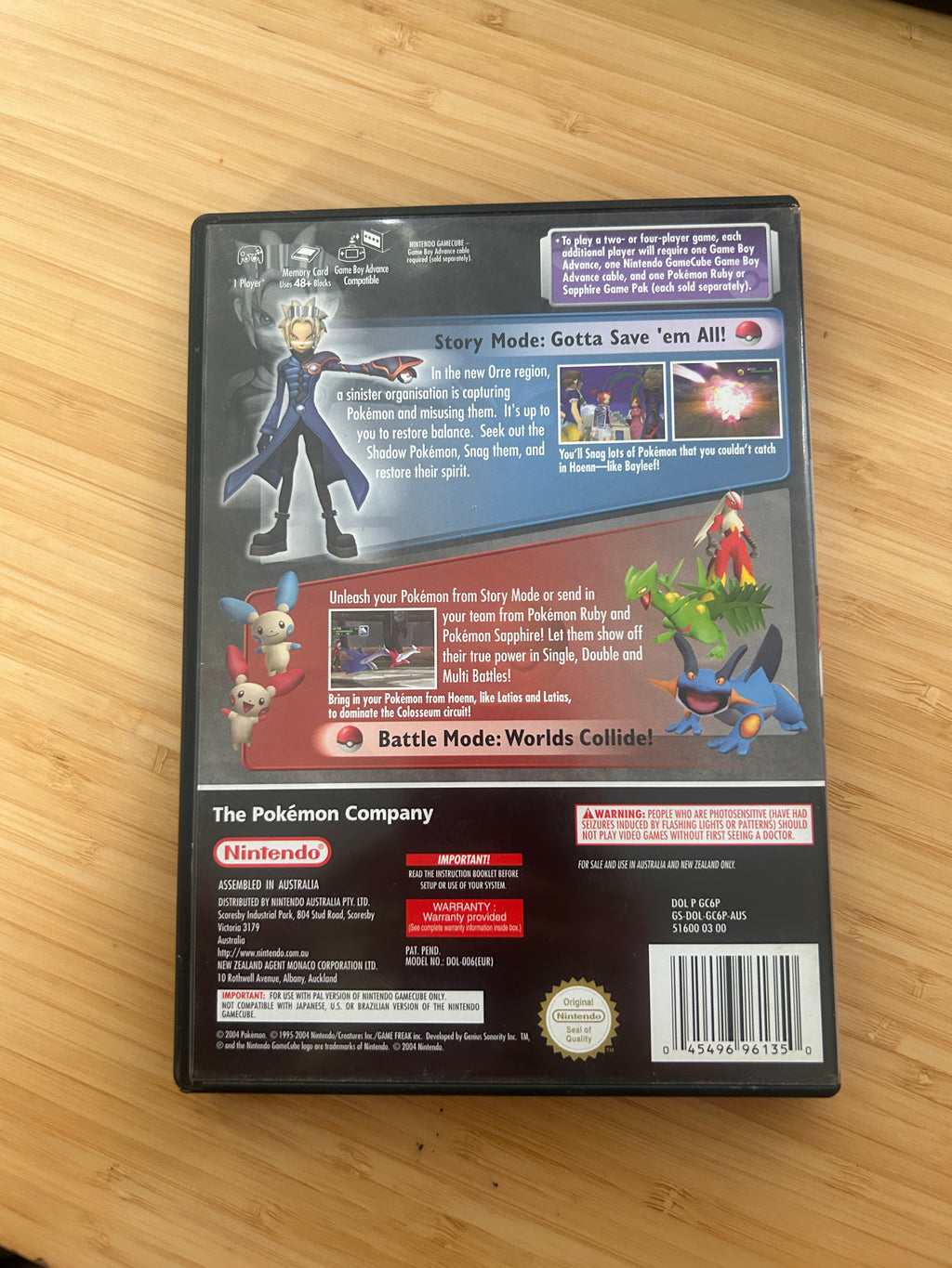 Pokemon Colosseum - Nintendo Gamecube CIB - Very Good Condition - Free Postage
