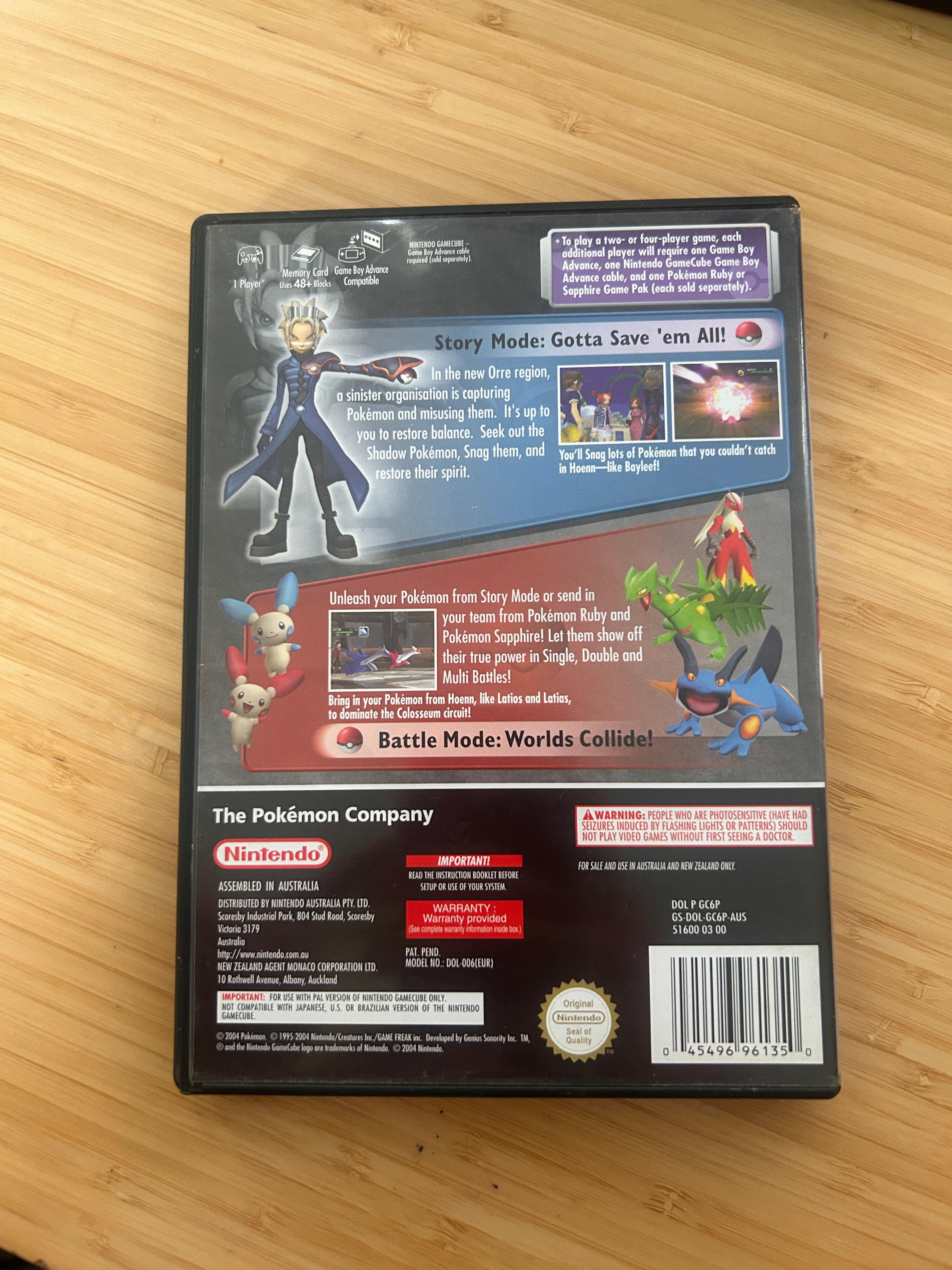 Pokemon Colosseum - Nintendo Gamecube CIB - Very Good Condition - Free Postage