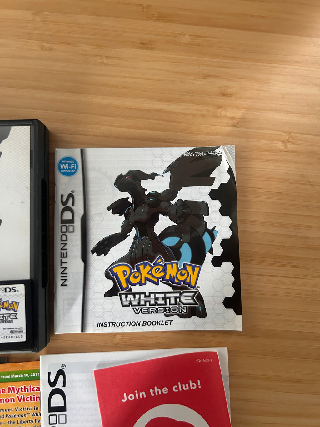 Pokemon White Version Nintendo DS Game Genuine AUS PAL CIB Complete With Manuals