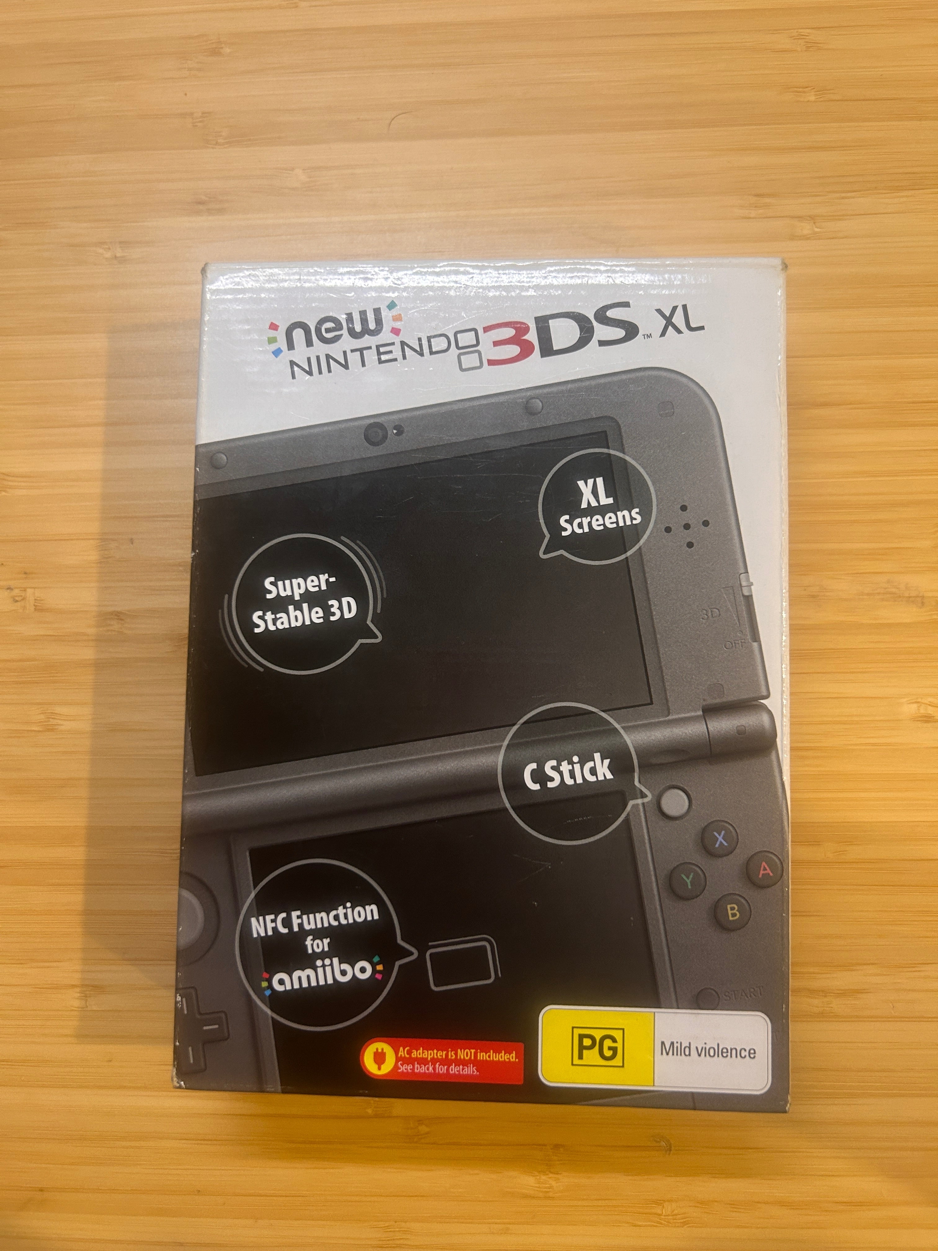 Metallic Black New 3DS XL Console, Top IPS, PAL, Complete w Boxes & Charger